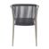 4 Cadeira Empilhavel Oliveta Rivatti 57 cm -Largura- Estrutura em Aluminio Areia e Corda Nautica Cinza